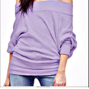 WE THE FREE Purple Palisades Oversized Tunic Top size Medium